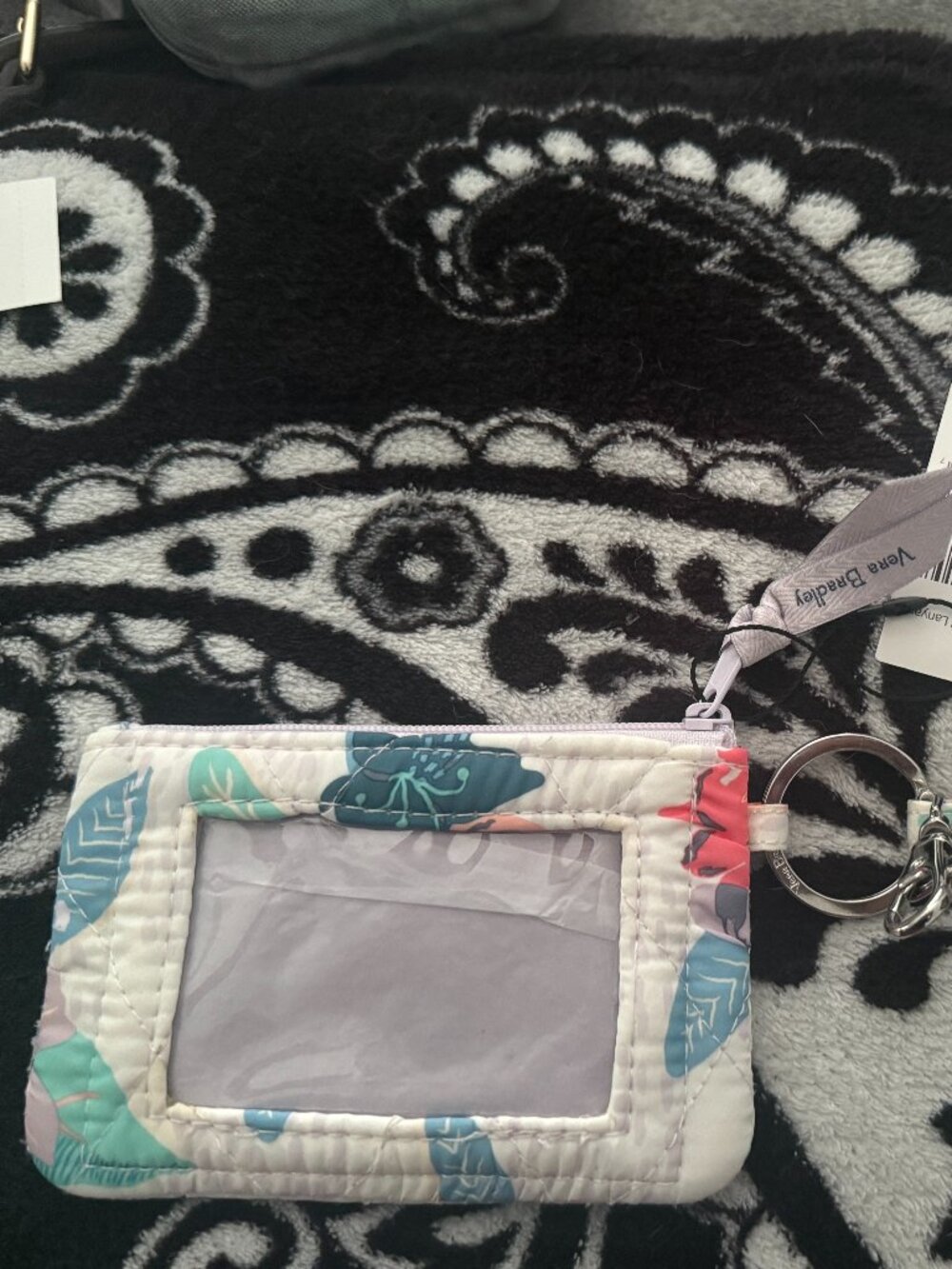 Vera Bradley NWT - Zip ID Case/Wallet/Key Ring/Lanyard - Floral Design